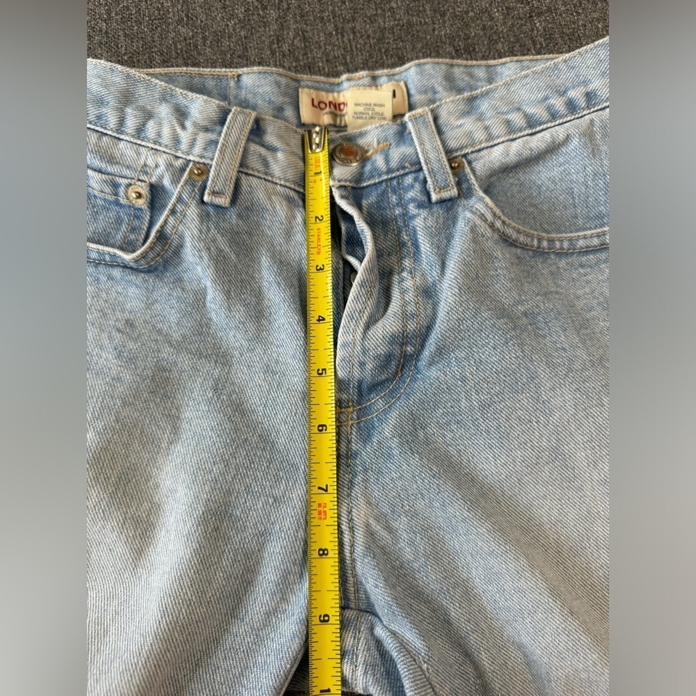 LONDONJEAN Blue Ankle Cropped Jeans with Red Trim - Picture 8 of 14